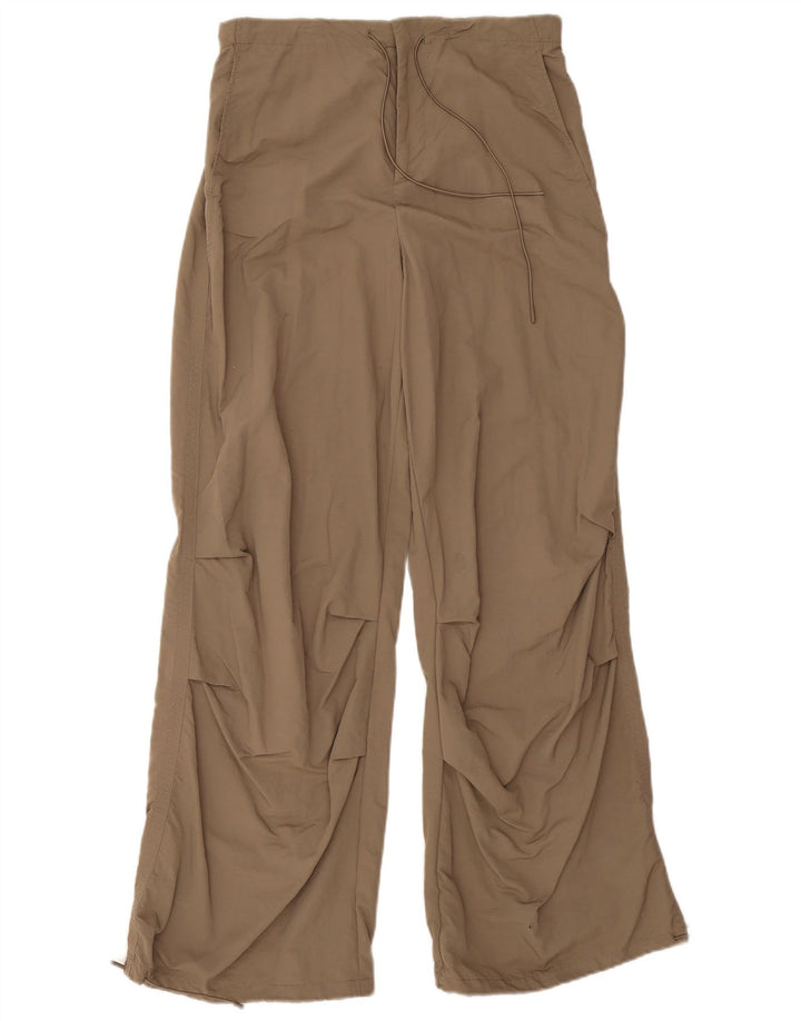 Zara Dame Loose Fit Chino Bukser Medium W28 L30 Beige Polyamid