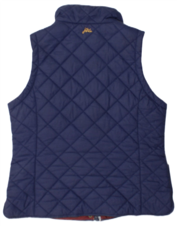 Tom Joule Dame Quilted Gilet UK 14 Large Navy Blue Polyamide