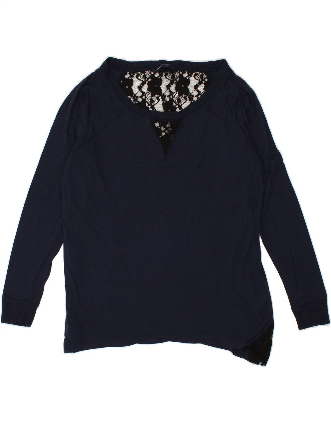 FRENCH CONNECTION Womens Blouse Top UK 12 Medium Navy Blue Viscose Vintage French Connection and Second-Hand French Connection from Messina Hembry 