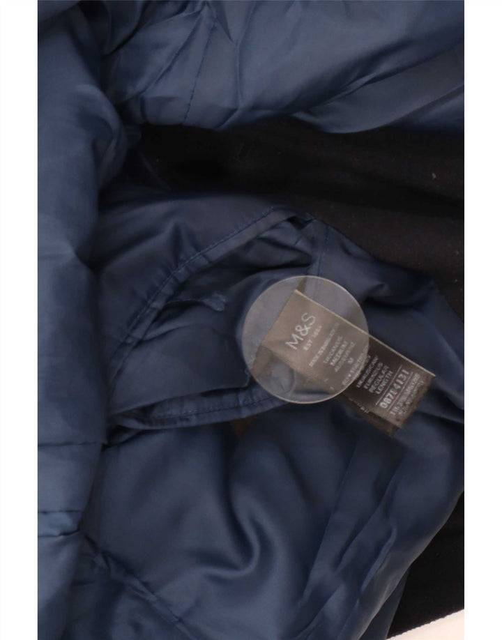 Marks & Spencer Herre Overfrakke UK 38 Medium Navy Blue Polyester