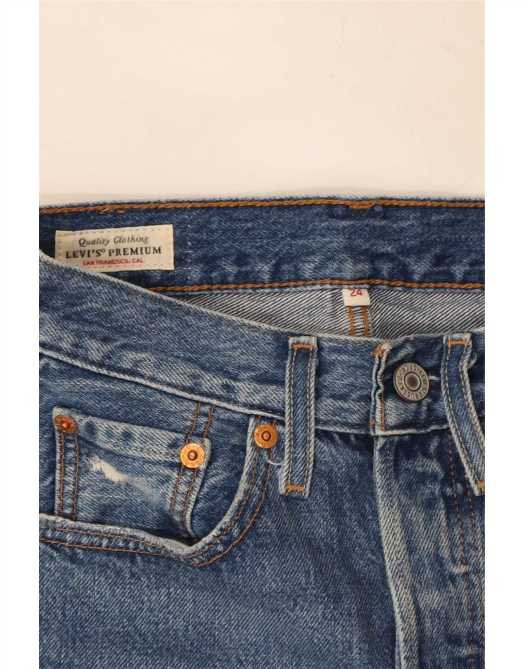 Levi's denimnederdel til kvinder W24 XS blå bomuld