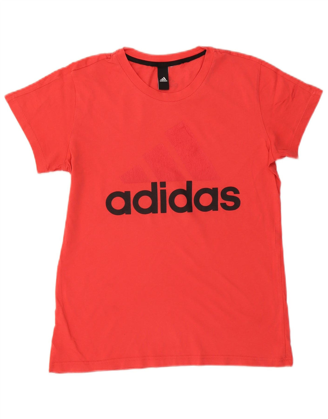 ADIDAS Grafisk T-shirt top til kvinder UK 14 Medium Rød