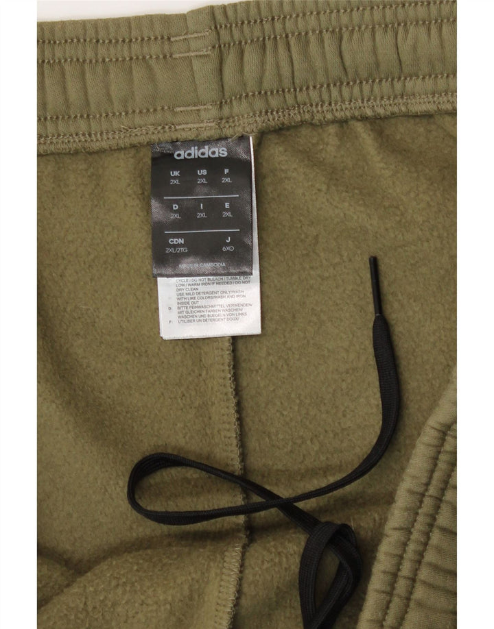 Adidas Herre grafiske træningsdragt bukser 2XL Khaki Bomuld