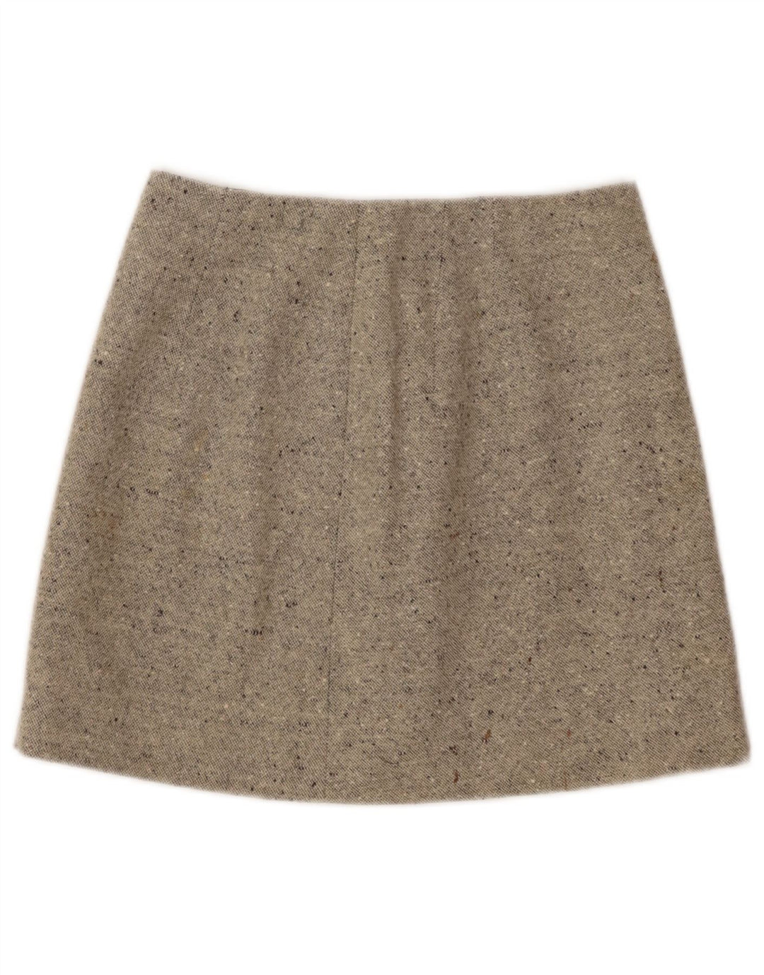 Vintage mininederdel til kvinder W26, lille beige flækket