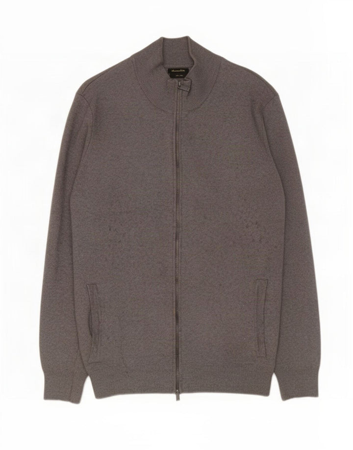 Massimo Dutti Herre Cardigan Sweater Large Grå