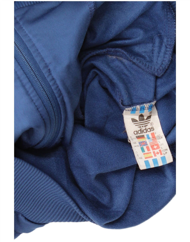 ADIDAS Grafisk træningsdragt topjakke til mænd UK 34/36 Lille blå polyester