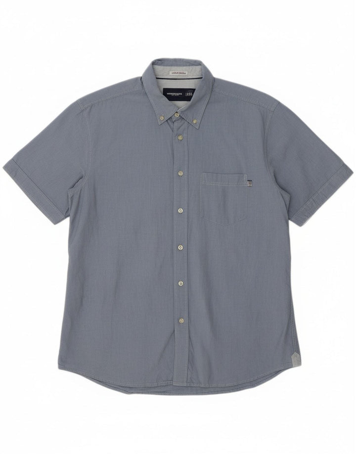 NORTH SAILS Mens Short Sleeve Shirt 2XL Blue Cotton
