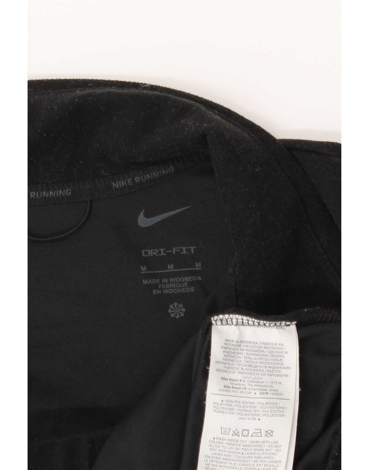 Nike Dame Dri Fit Grafisk Fleecejakke UK 14 Medium Sort Polyester