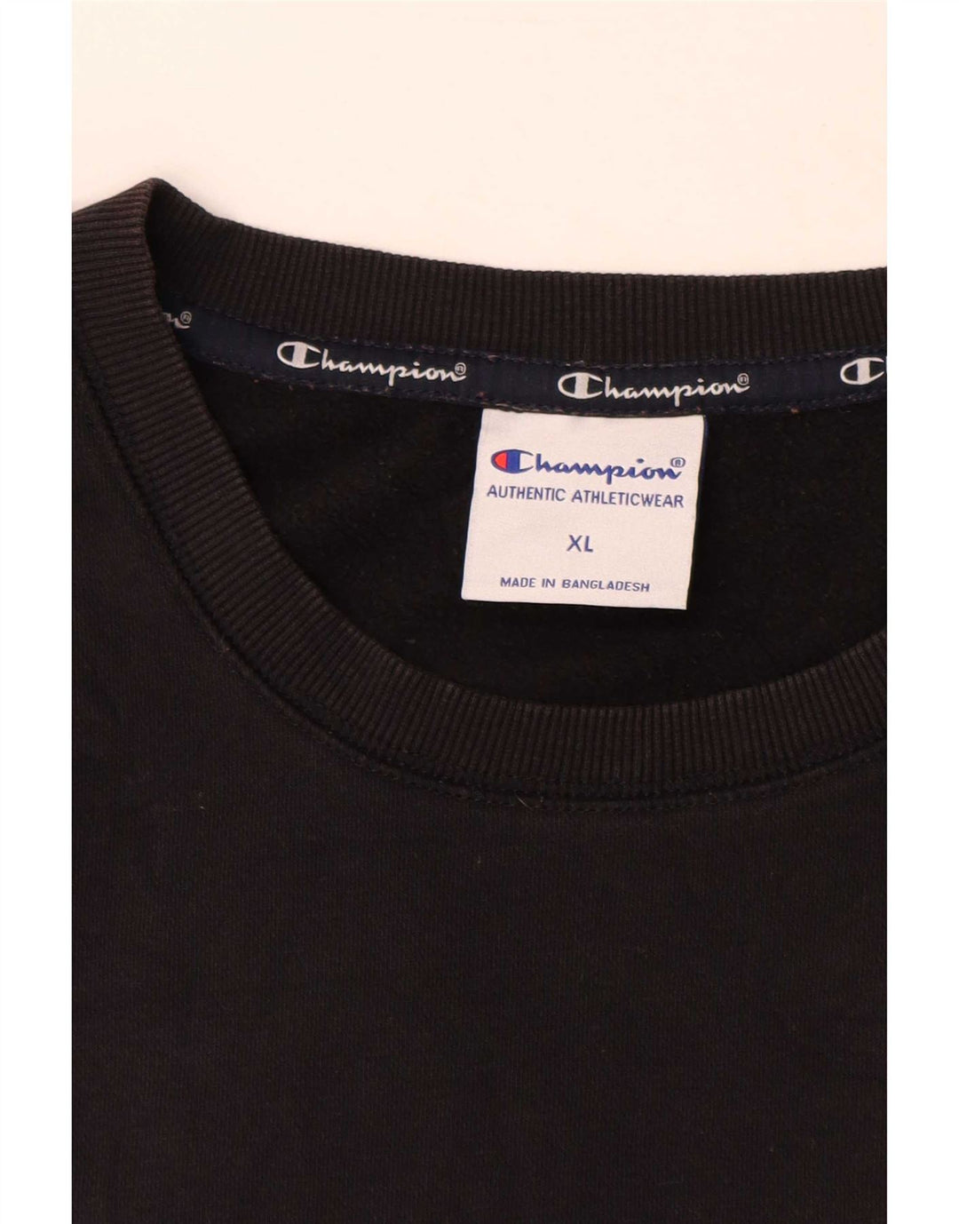 Champion Herre Grafisk Sweatshirt Jumper XL Sort Bomuld