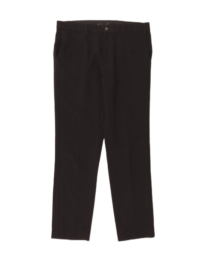 Marks & Spencer Herre Tailored Fit Chino Bukser W34 L31 Sort Polyester