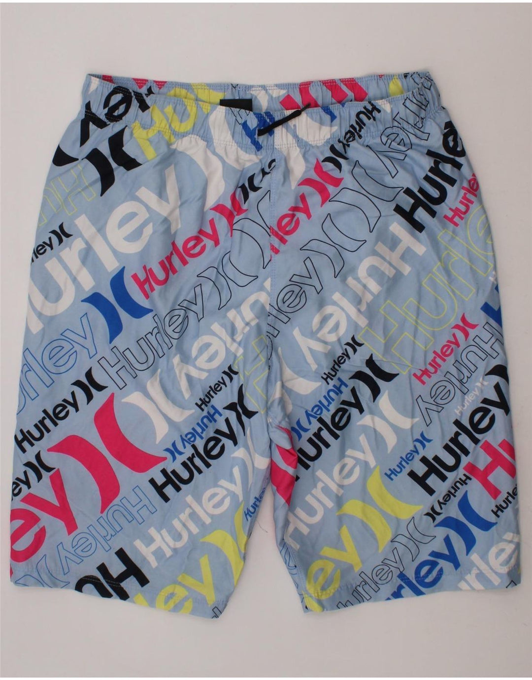 HURLEY Boys Graphic Swimming Shorts 13-14 Years XL Multicoloured Polyester Vintage Hurley and Second-Hand Hurley from Messina Hembry 
