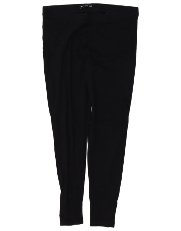 MARKS & SPENCER Leggings til kvinder UK 14 Stor sort bomuld