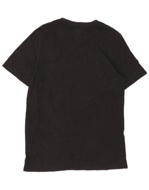 Champion Herre Grafisk T-Shirt Top Medium Sort Bomuld