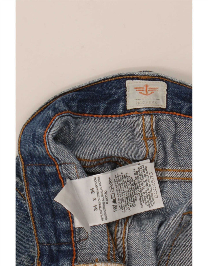 Dockers Straight Jeans til mænd W34 L34 Blå Bomuld