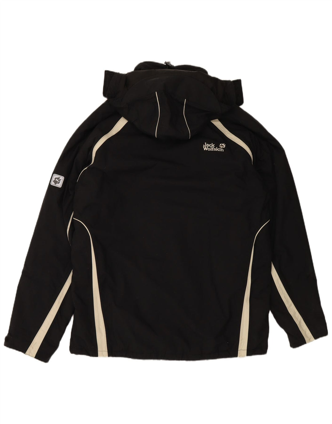 JACK WOLFSKIN Herre Hættevindjakke UK 44 XL Sort Colourblock