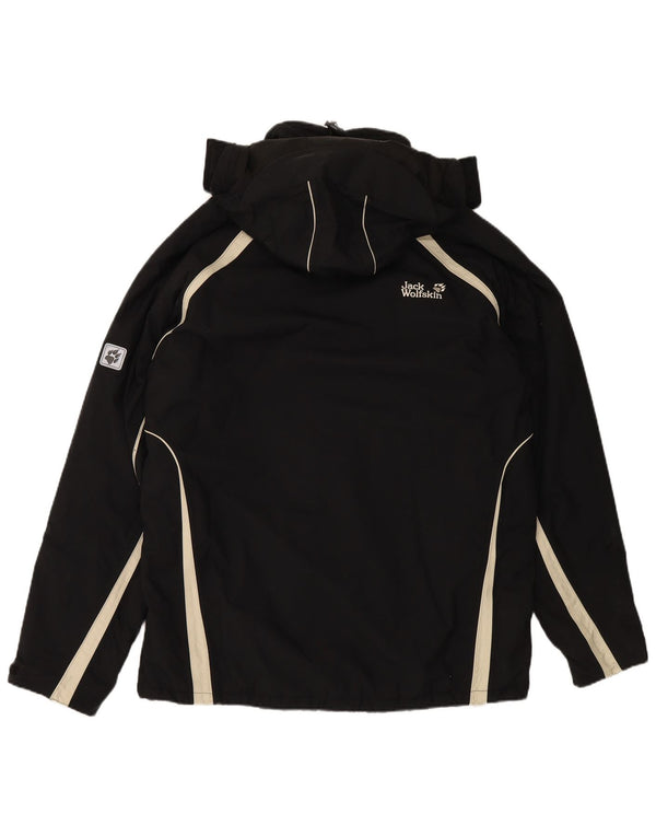 JACK WOLFSKIN Herre Hættevindjakke UK 44 XL Sort Colourblock