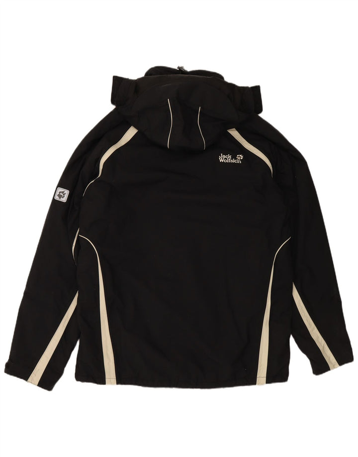JACK WOLFSKIN Herre Hættevindjakke UK 44 XL Sort Colourblock