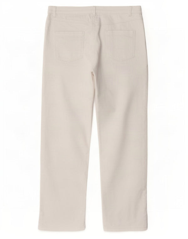 Marks & Spencer Dame Per Una Capri Jeans UK 10 Small W27 L21 Hvid Bomuld