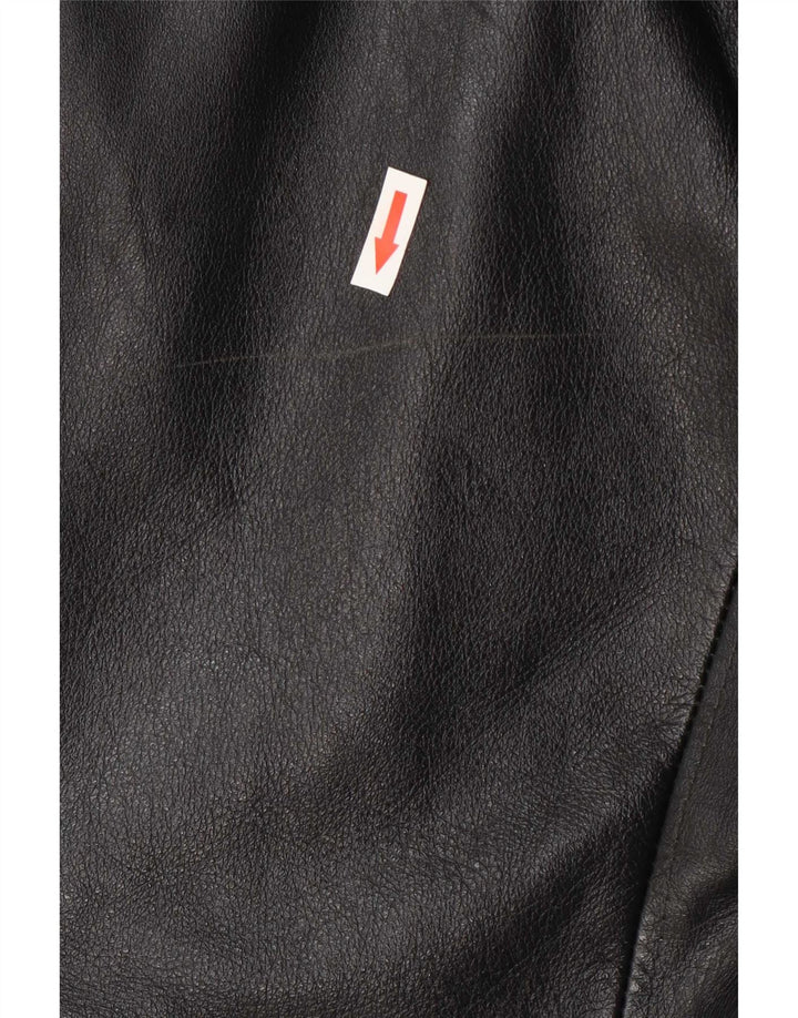 Vintage læderjakke til kvinder UK 10 Small Black