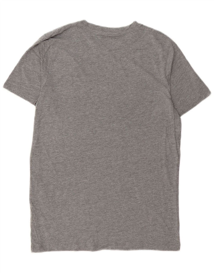 JACK & JONES Herre grafisk T-shirt top mellemgrå bomuld