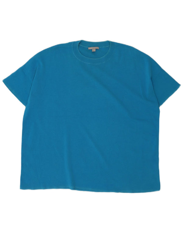 Cos Mens T-Shirt Top Medium Blue Cotton