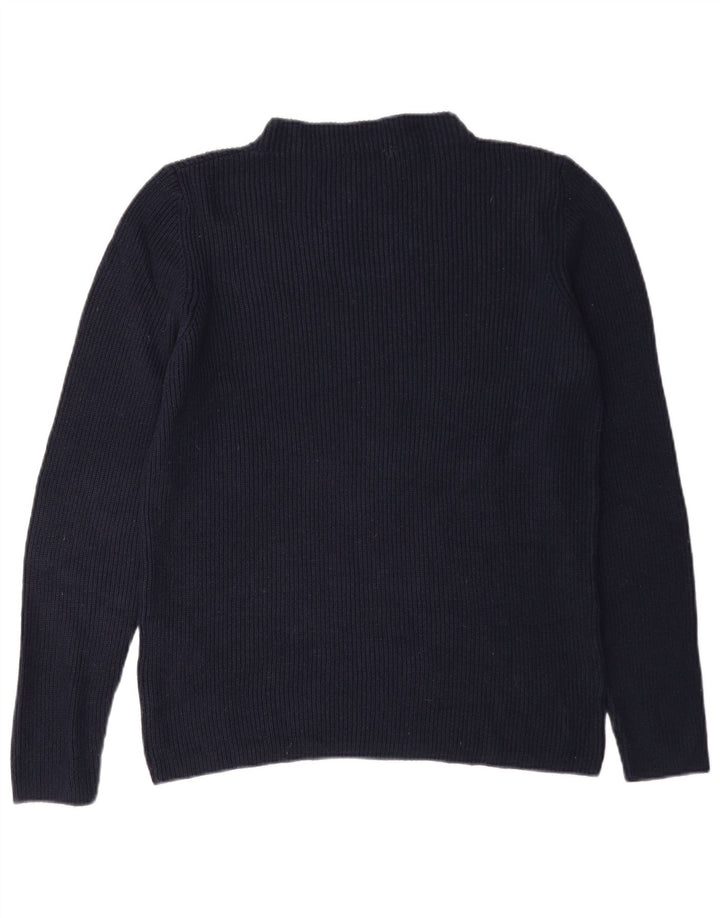 S.Oliver Dame Turtle Neck sweater EU 40 Medium Navy Blue Viscose