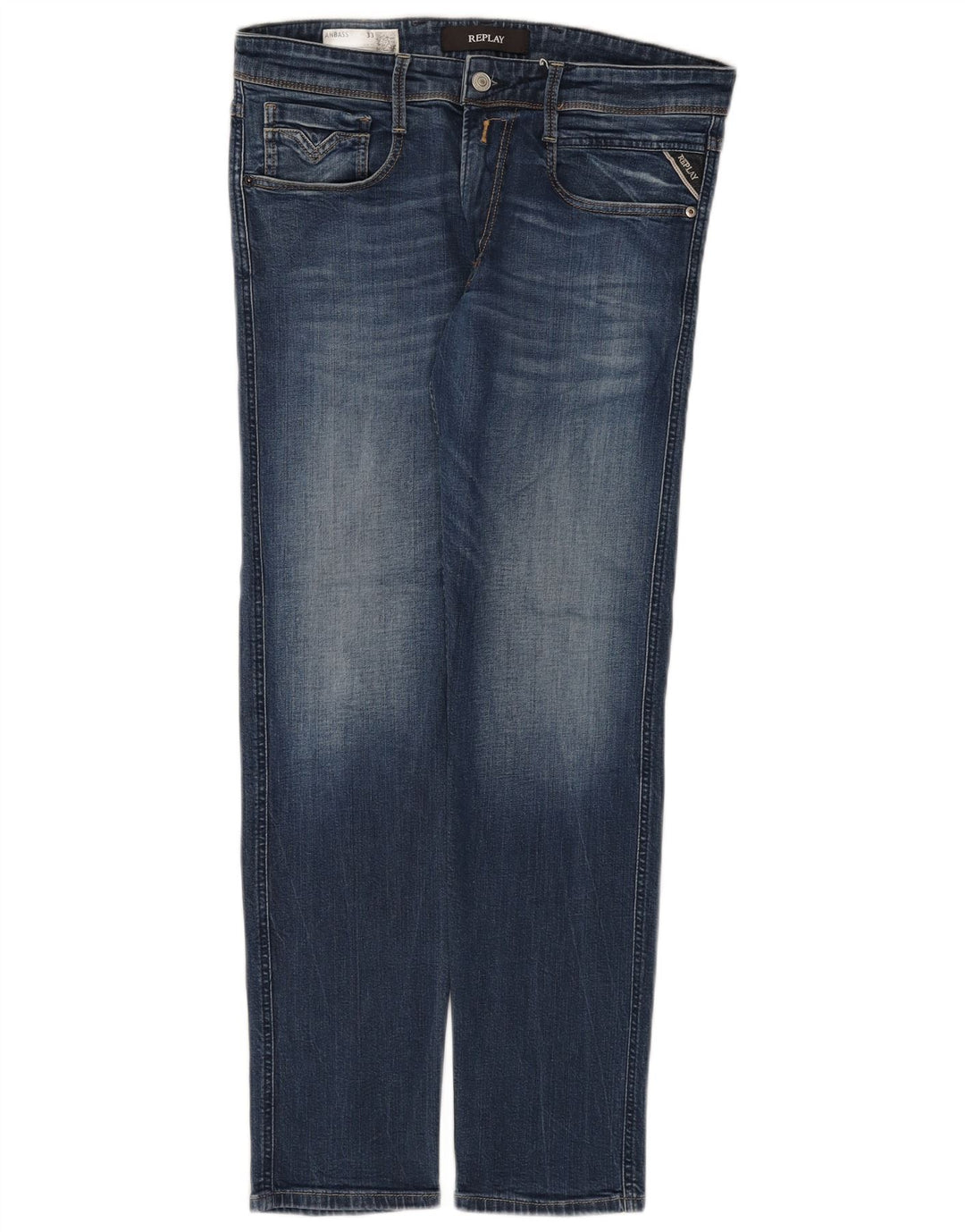 Replay Dame Slim Jeans W33 L29 Blå