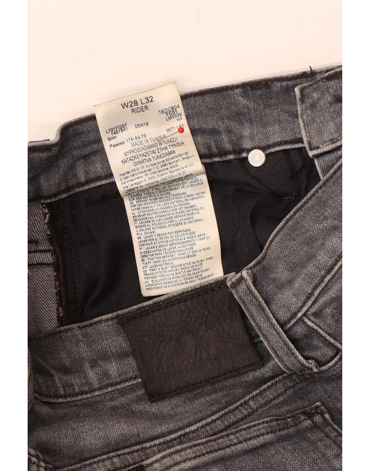 Lee Dame Rider Slim Jeans W28 L32 Grå Bomuld