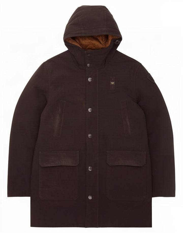 Blauer Herre Hooded Polstret Frakke UK 44 2XL Sort Polyester