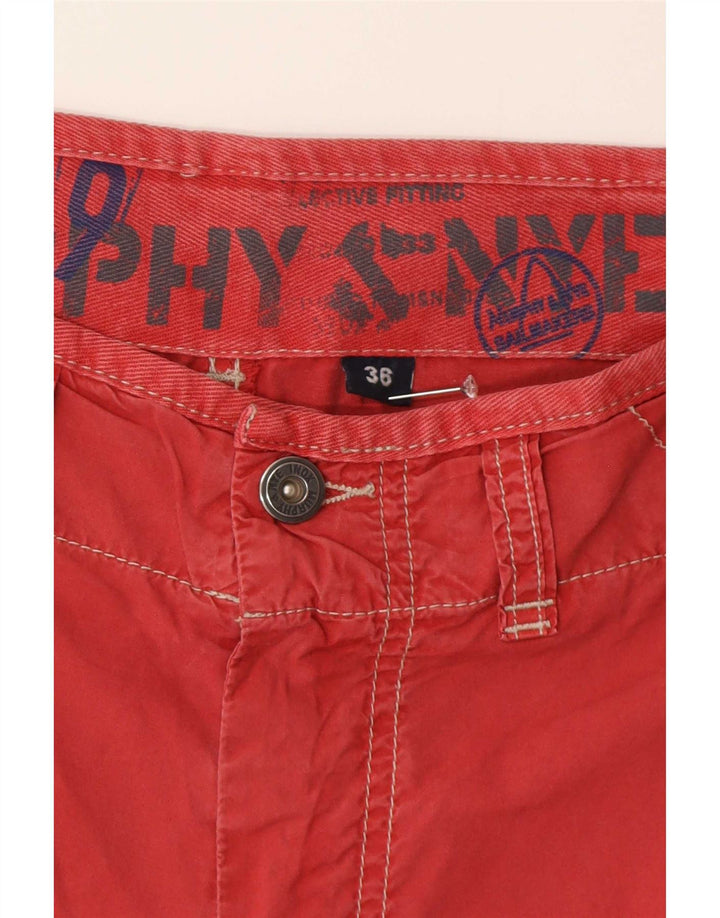 Murphy & Nye Herre Chino Shorts W36 Large Red Bomuld