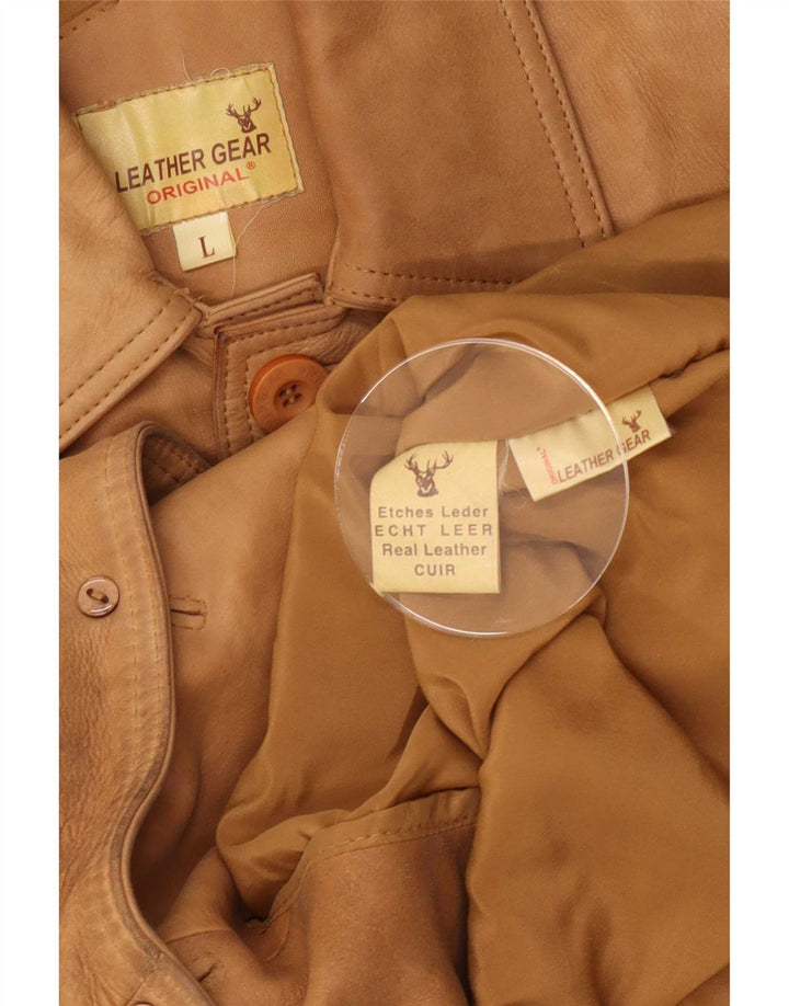 Vintage herre læderjakke UK 40 Large Beige