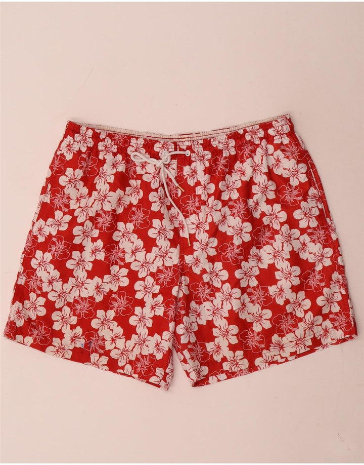 Marks & Spencer Badeshorts til mænd, store røde blomsterpolyester