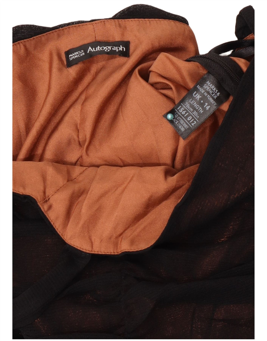Marks & Spencer Womens Autograph Ærmeløs A-line kjole UK 14 Medium Brown