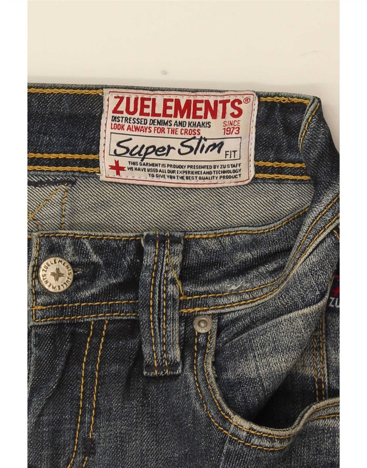 Zu Elements Dame Distressed Skinny Jeans W26 L31 Blå Bomuld