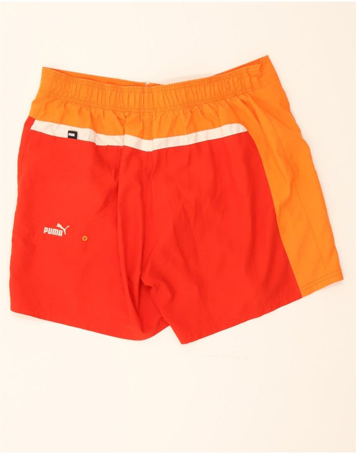 PUMA Mens Swimming Shorts XL  Red Colourblock Polyester Vintage Puma and Second-Hand Puma from Messina Hembry 