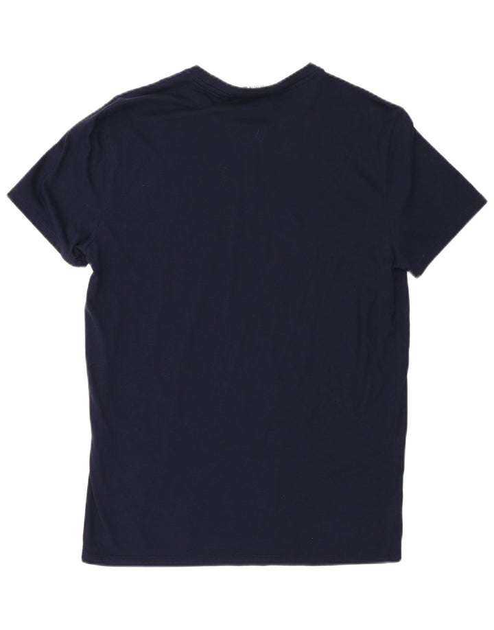 Lacoste Herre Regular Fit T-shirt Top Størrelse 4 Medium Marineblå Bomuld