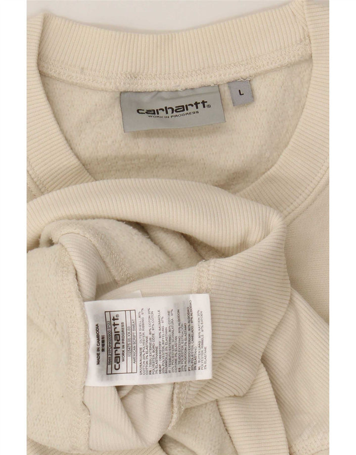 Carhartt Herre Sweatshirt Jumper Stor Beige Bomuld