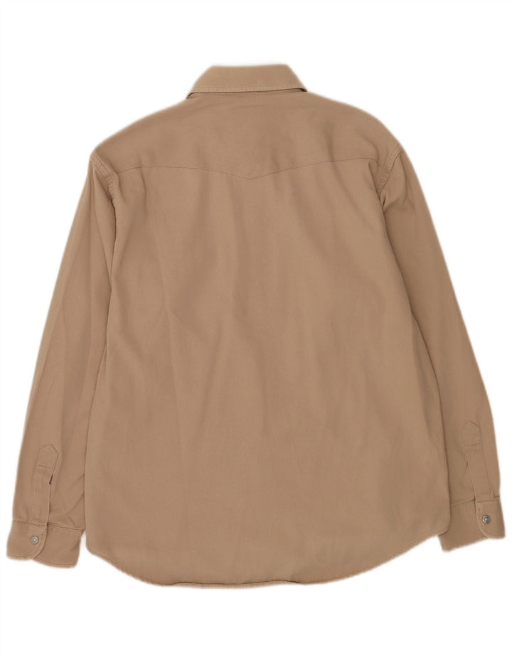 Carrera herreskjorte medium brun bomuld