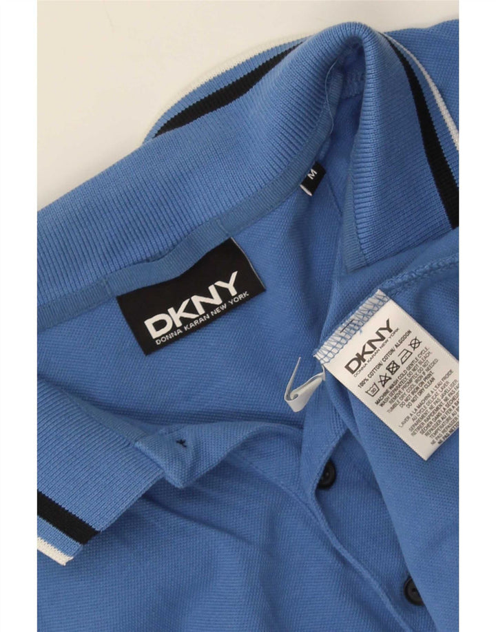 Dkny Herre Polo Shirt Medium Blå Stribet Bomuld
