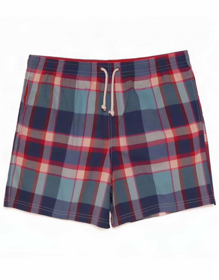 Massimo Dutti Badeshorts til mænd store flerfarvede plaid polyester