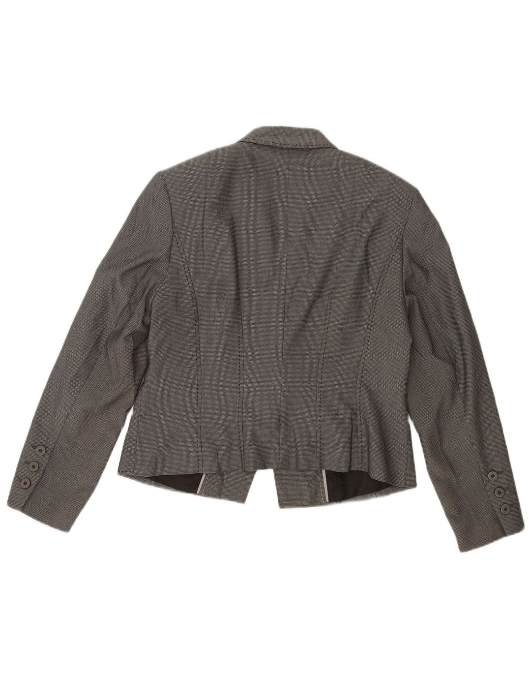 Marks & Spencer Dame 1-knaps blazerjakke UK 14 Medium Grey Polyester