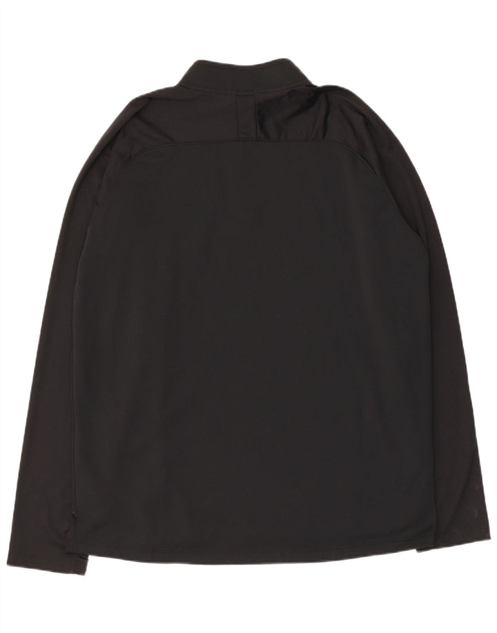 Nike Herre Dri Fit Pullover med lynlås-hals træningsdragt Top XL Sort Polyester