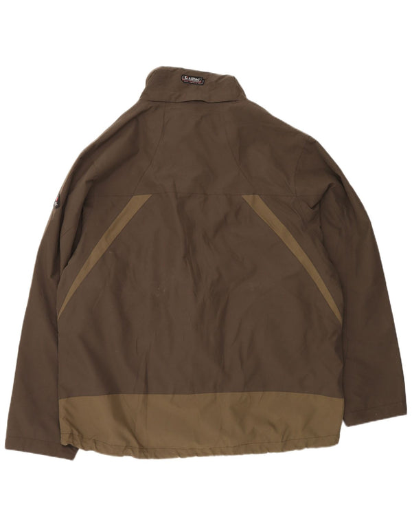 Killtec Herre Windbreaker Jacket UK 44 2XL Khaki Colourblock Polyester