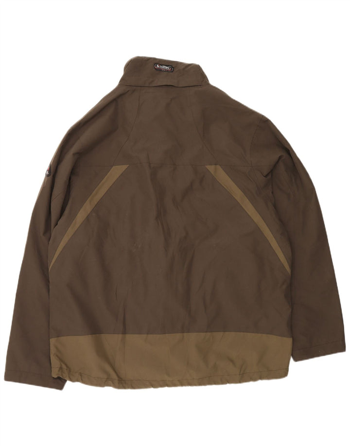 Killtec Herre Windbreaker Jacket UK 44 2XL Khaki Colourblock Polyester