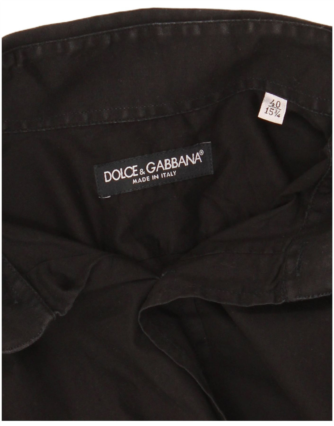 Dolce & Gabbana Herreskjorte Størrelse 40 15 3/4 Medium Sort