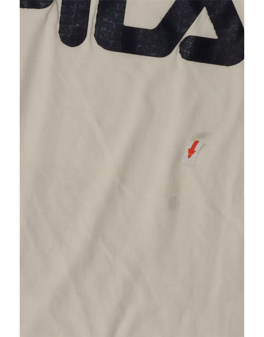 Fila Herre Grafisk T-Shirt Top Lille Hvid Bomuld