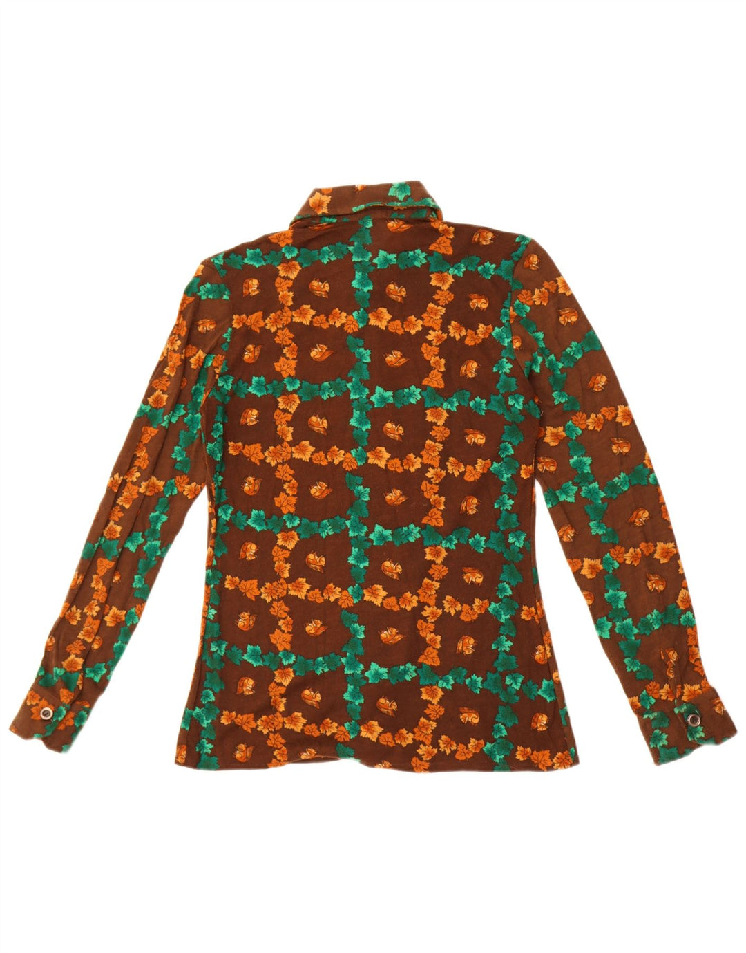 Anna Dameskjorte UK 12 Medium Brown Floral