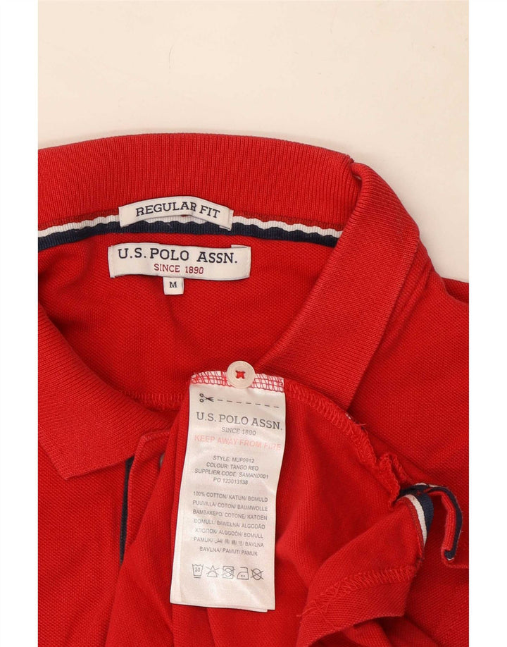 U.S. Polo Assn. Herre grafisk Regular Fit skjorte medium rød bomuld
