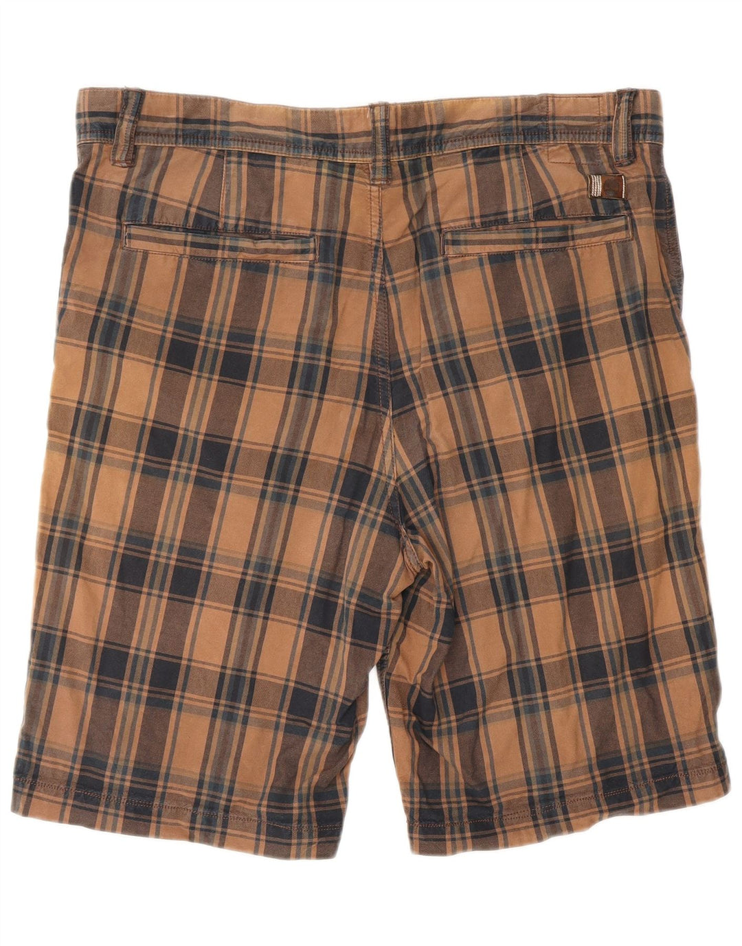 Timberland Chino Shorts til mænd W34 Stor brun ternet bomuld