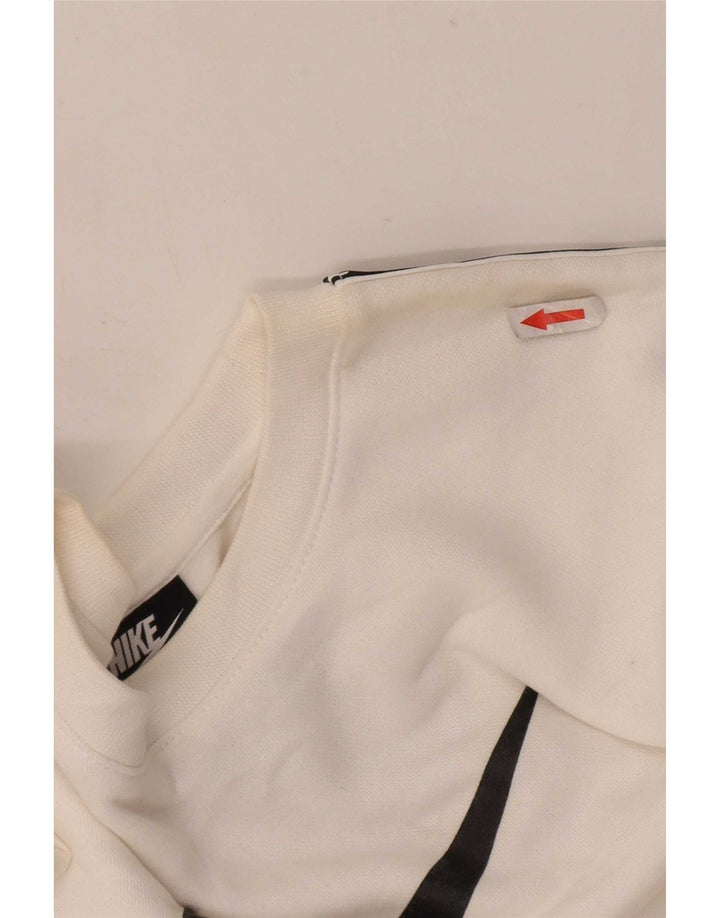Nike grafisk sweatshirt til mænd, stor hvid bomuld